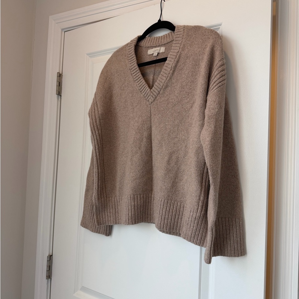 LOFT V-Neck Knit Pullover Sweater